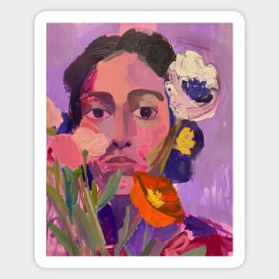 Woman Purple Portrait Matisse Sticker